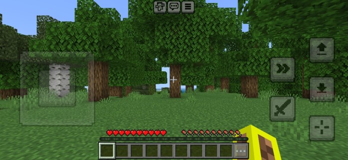 Cómo jugar Minecraft PE sin que los botones táctiles te tapen la pantalla